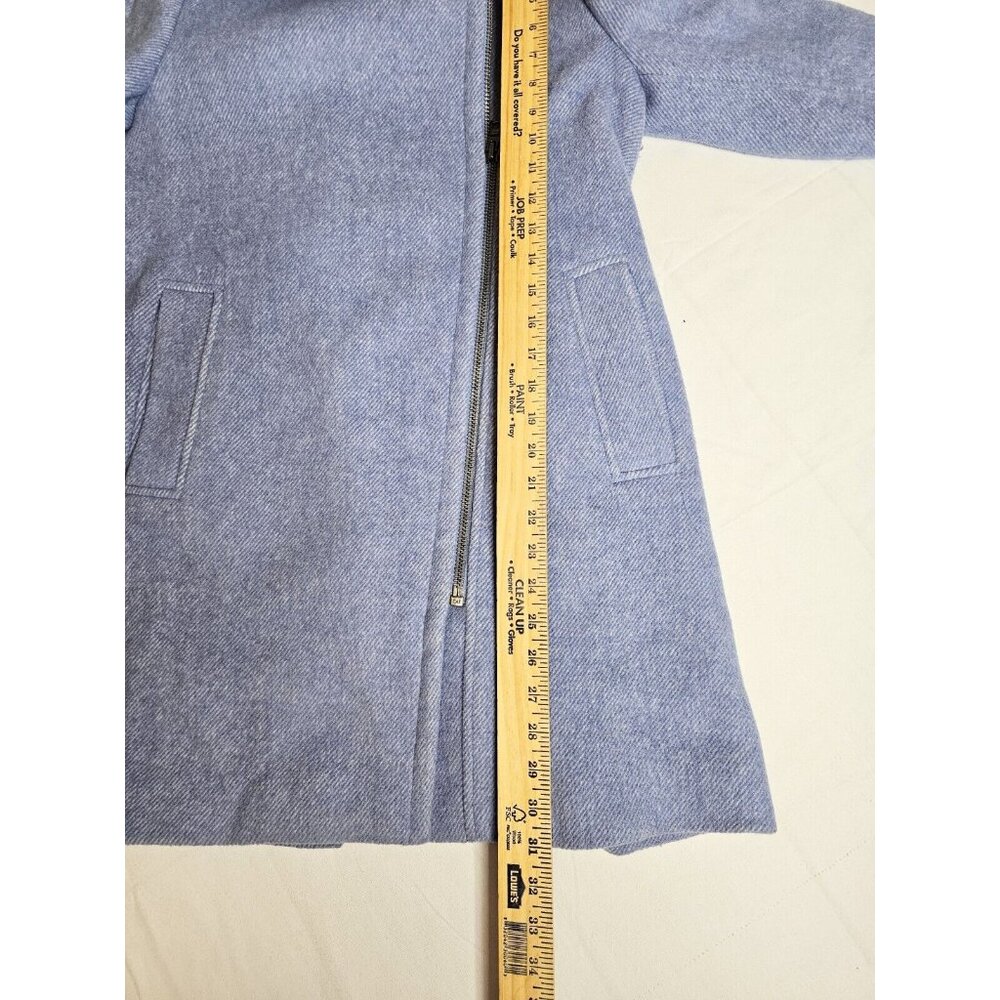 Periwinkle Moto Peacoat Wool Blend The Loft Women's XS - Picture 5 of 10